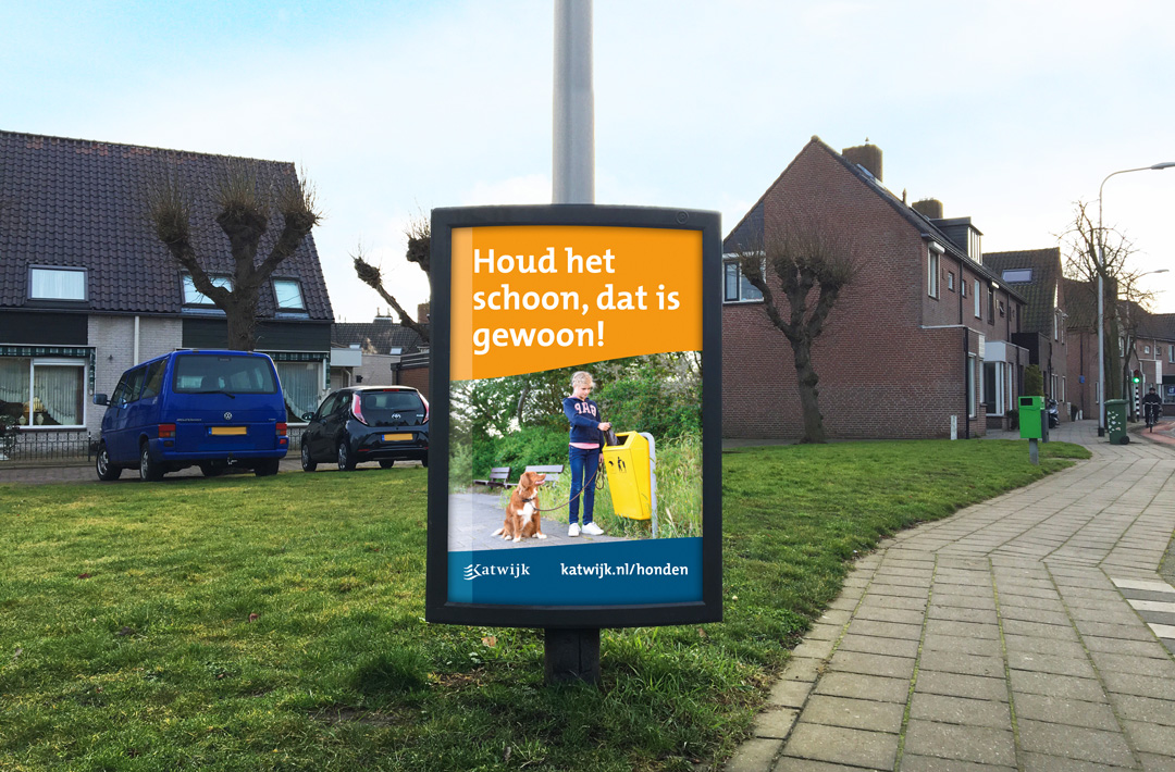 Abri poster voor campagne Gemeente Katwijk